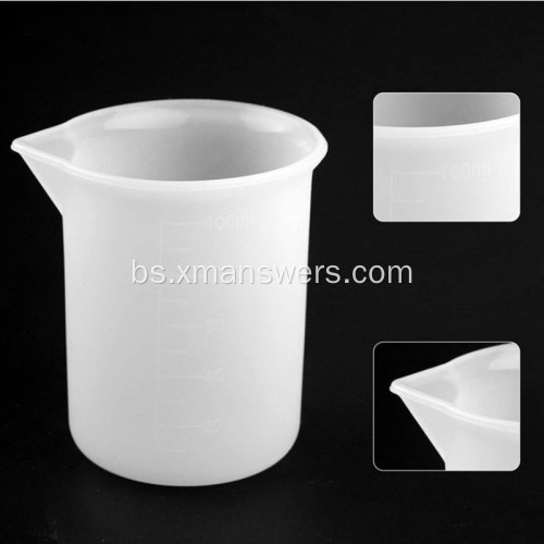 Plastična silikonska gumena laboratorijska mjerna čaša za medicinu